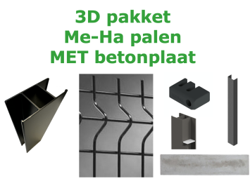 3D panelen pakket - Me-Ha paal - met betonplaat