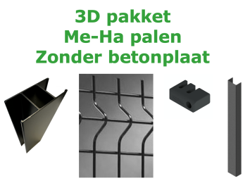 3D panelen pakket - Me-Ha paal - zonder betonplaat